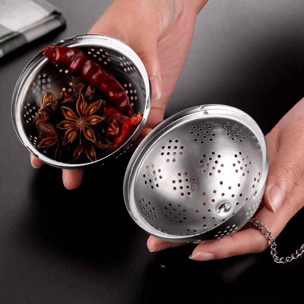 Premium Stainless Steel Tea Infuser Ball - 7.5CM Loose Leaf Tea Strainer for Tea, Soup & Seasoning | Perfect for Home, Office & Camping Use