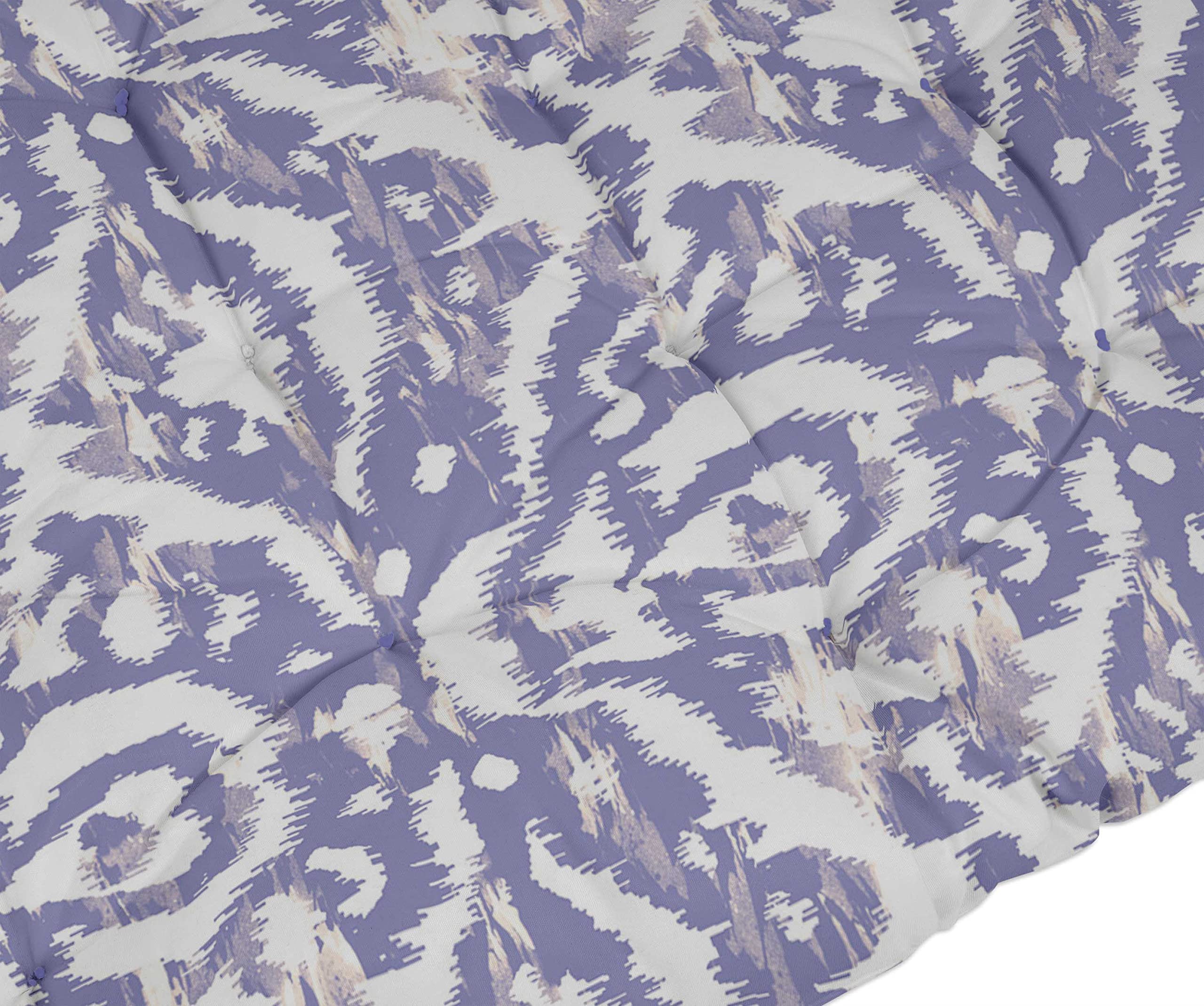 Quilted Thick Padded Seat Cushion for Rocking Chair, Sofa & Recliner - 74x23 Inch Outdoor Bench Cushion with Ties - Bluish Violet - Perfect for Garden, Terrace & Patio Furniture
