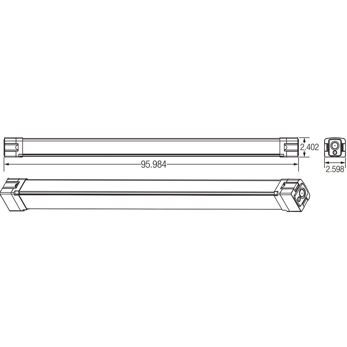 8ft LED Tri Proof Vapor Light - 100W, 11500 Lumens, 35K/40K/50K Color Temperature, 120-277V - Waterproof & Durable Lighting for Warehouse, Garage, and Industrial Use