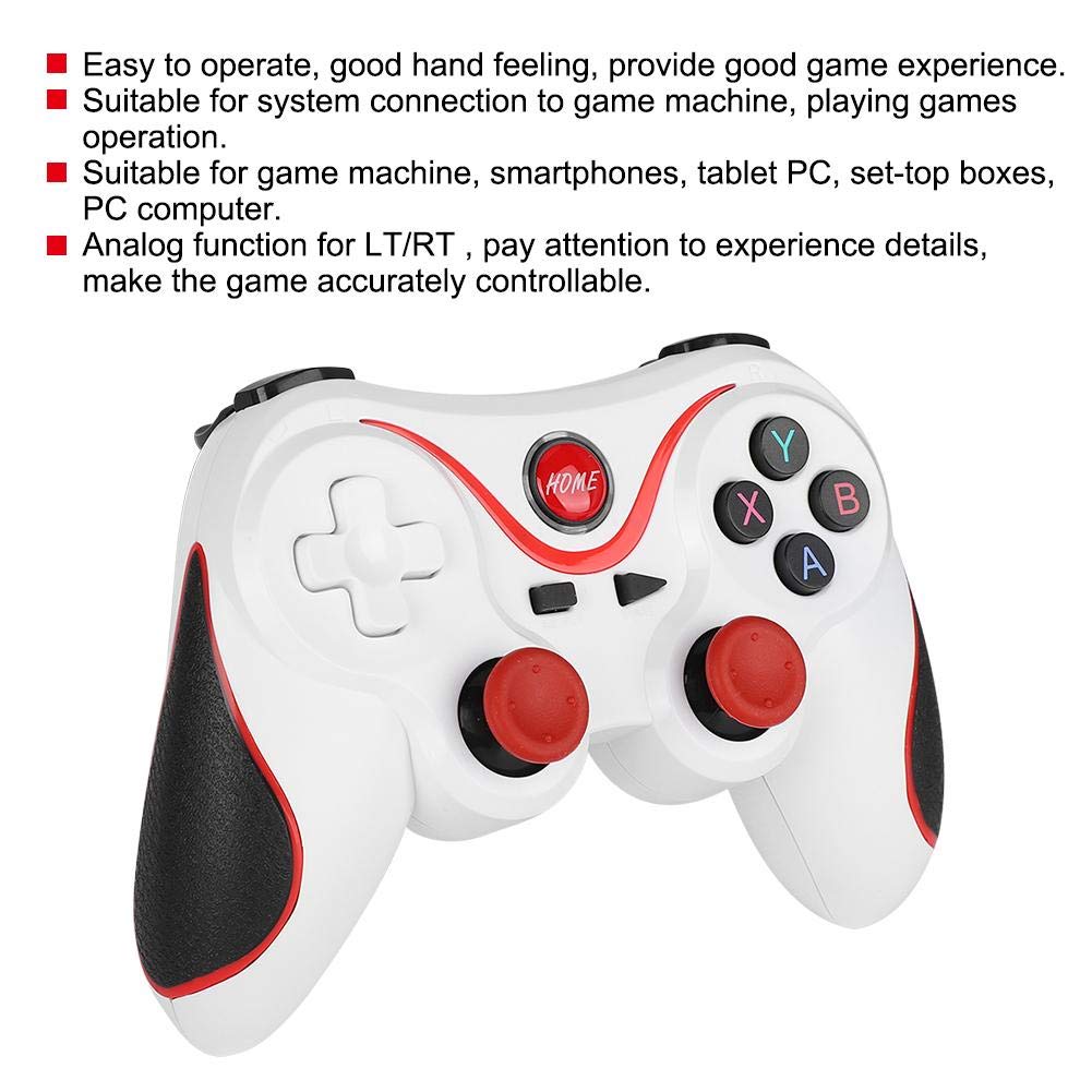 ASHATA Wireless Bluetooth Game Controller - Universal Gaming Joystick for Android, iOS, Windows 7/8/10, PS3, Smartphones & Tablets - Perfect for Mobile Gaming, PC Gaming & Console Gaming