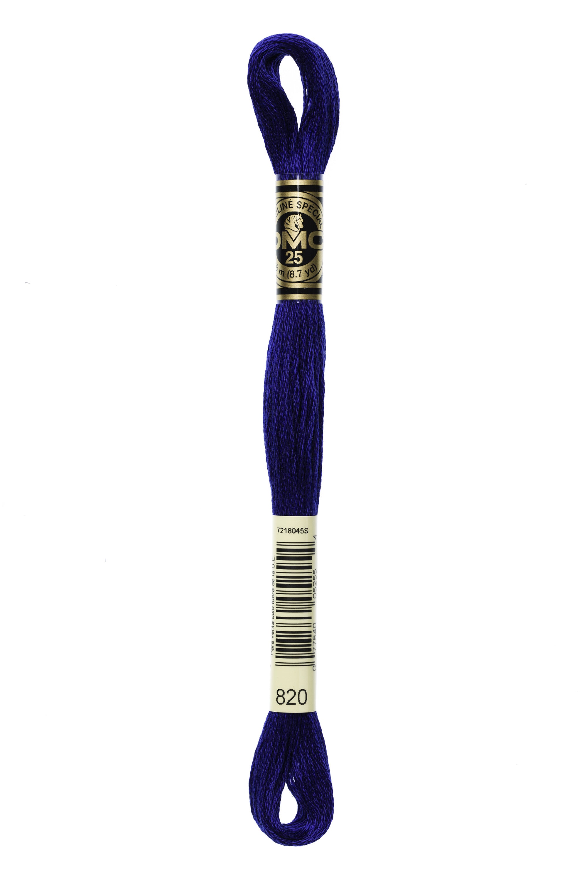 DMC 820 Cotton Embroidery Floss - 6 Stranded Premium Thread for Cross Stitch, Needlework & Hand Embroidery - Perfect for DIY Crafts, Scrapbooking & Home Decor Projects