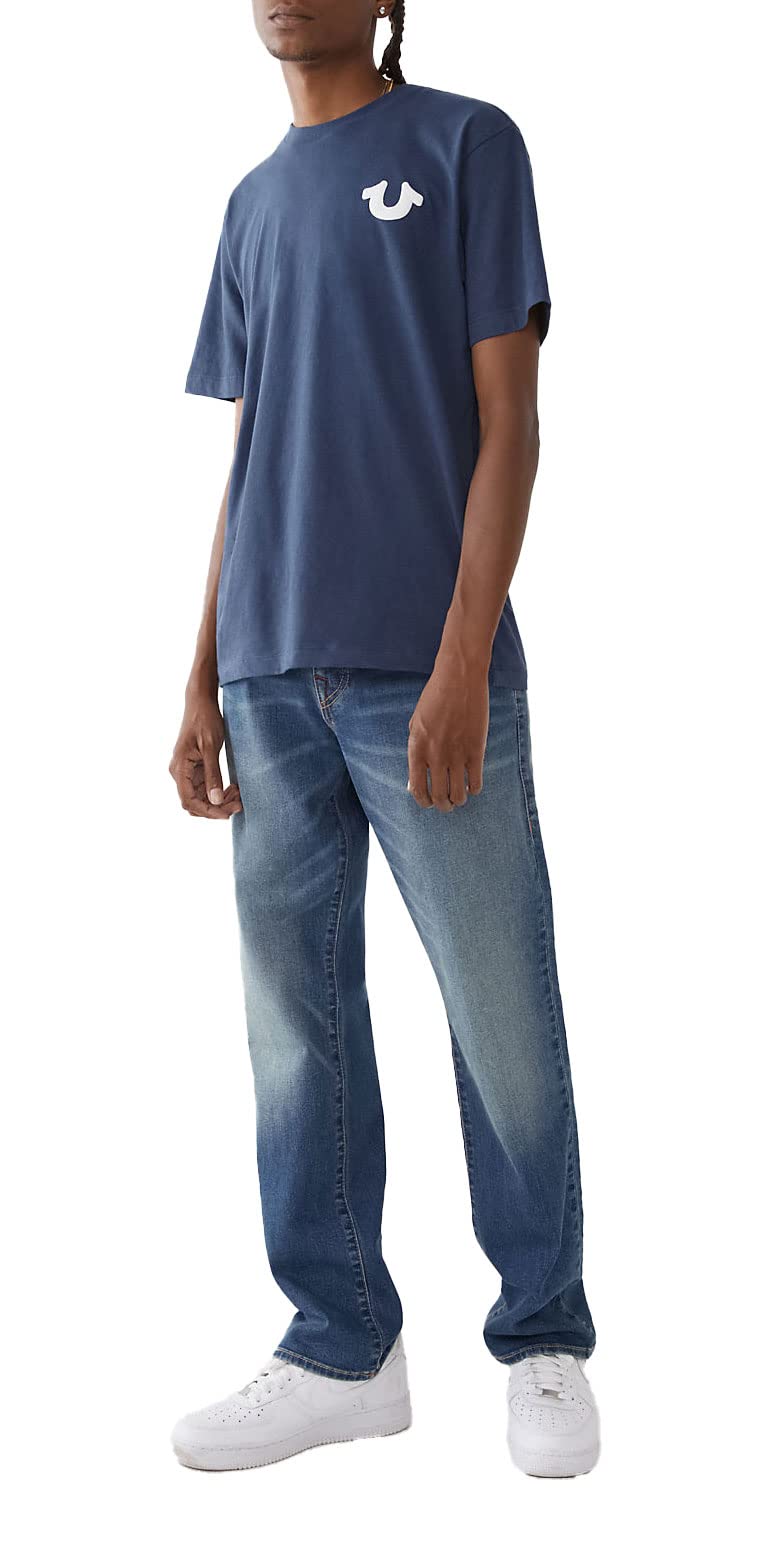 True Religion Men's Ricky Straight Leg Jeans - Classic Denim Pants for Casual Wear & Everyday Style | Perfect for Work, Weekend & Night Out