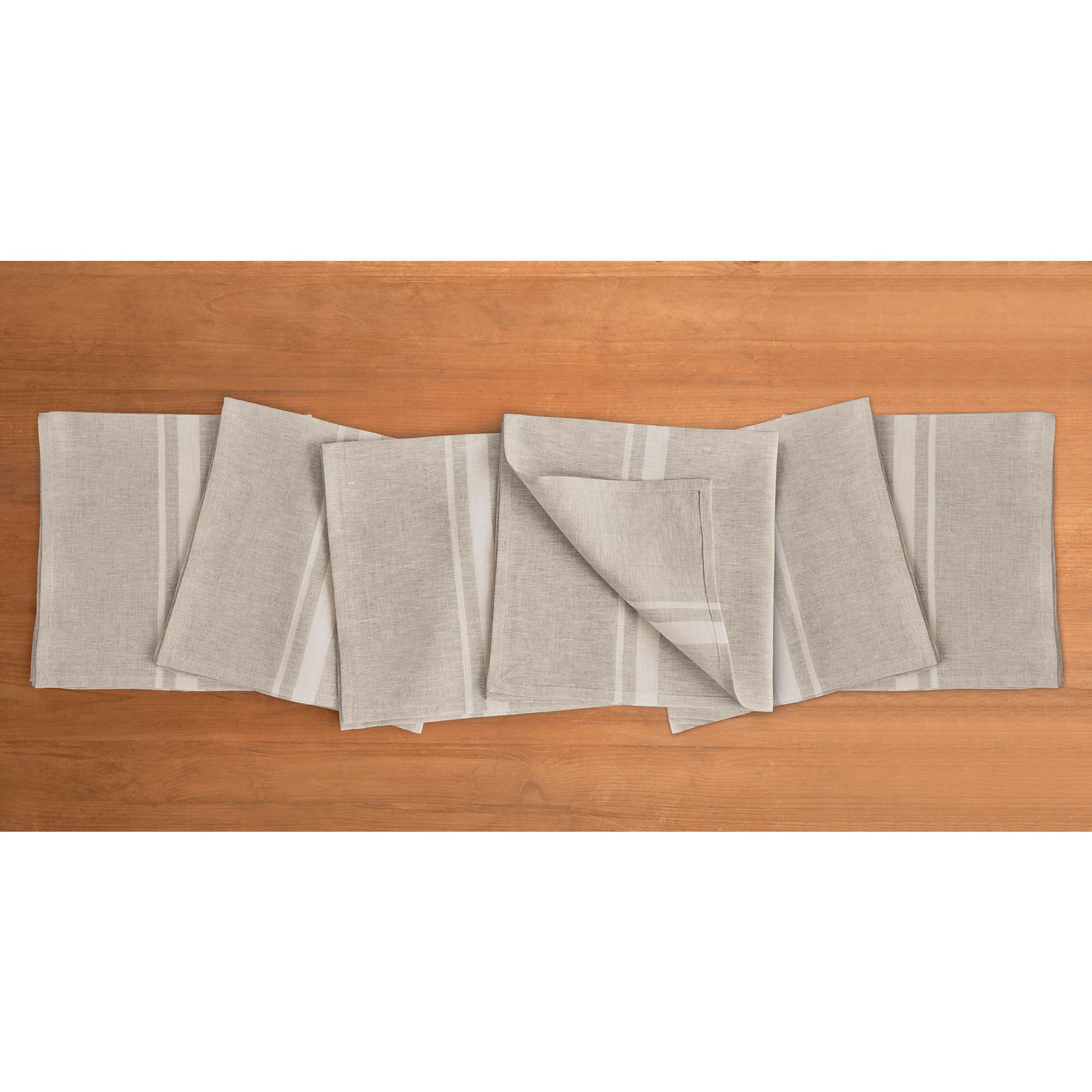 French Striped Cotton Napkins - Premium 12-Pack for Dining, Parties & Home Decor - Elegant Table Linens for Restaurants, Weddings & Everyday Use