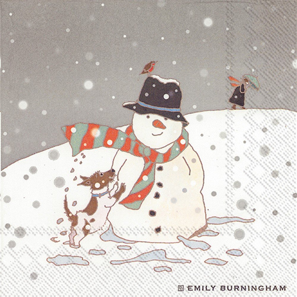 Premium Snowman Christmas Lunch Napkins for Holiday Parties & Family Gatherings - Ideal Home Range Disposable Paper Napkins