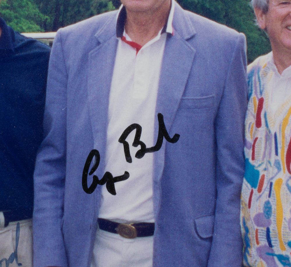 Gerald Ford & George H.W. Bush Autographed Signed Framed 8x10 Photo with BAS LOA - Perfect for Presidential Memorabilia Collectors & History Enthusiasts