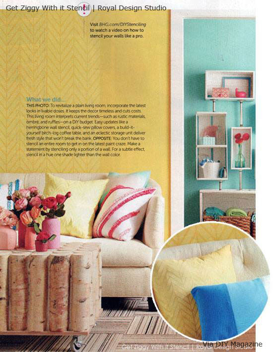 Ziggy Wall Stencil - Reusable DIY Home Decor Template for Creative Painting & Wall Art - Perfect for Bedrooms, Living Rooms & Kids' Rooms