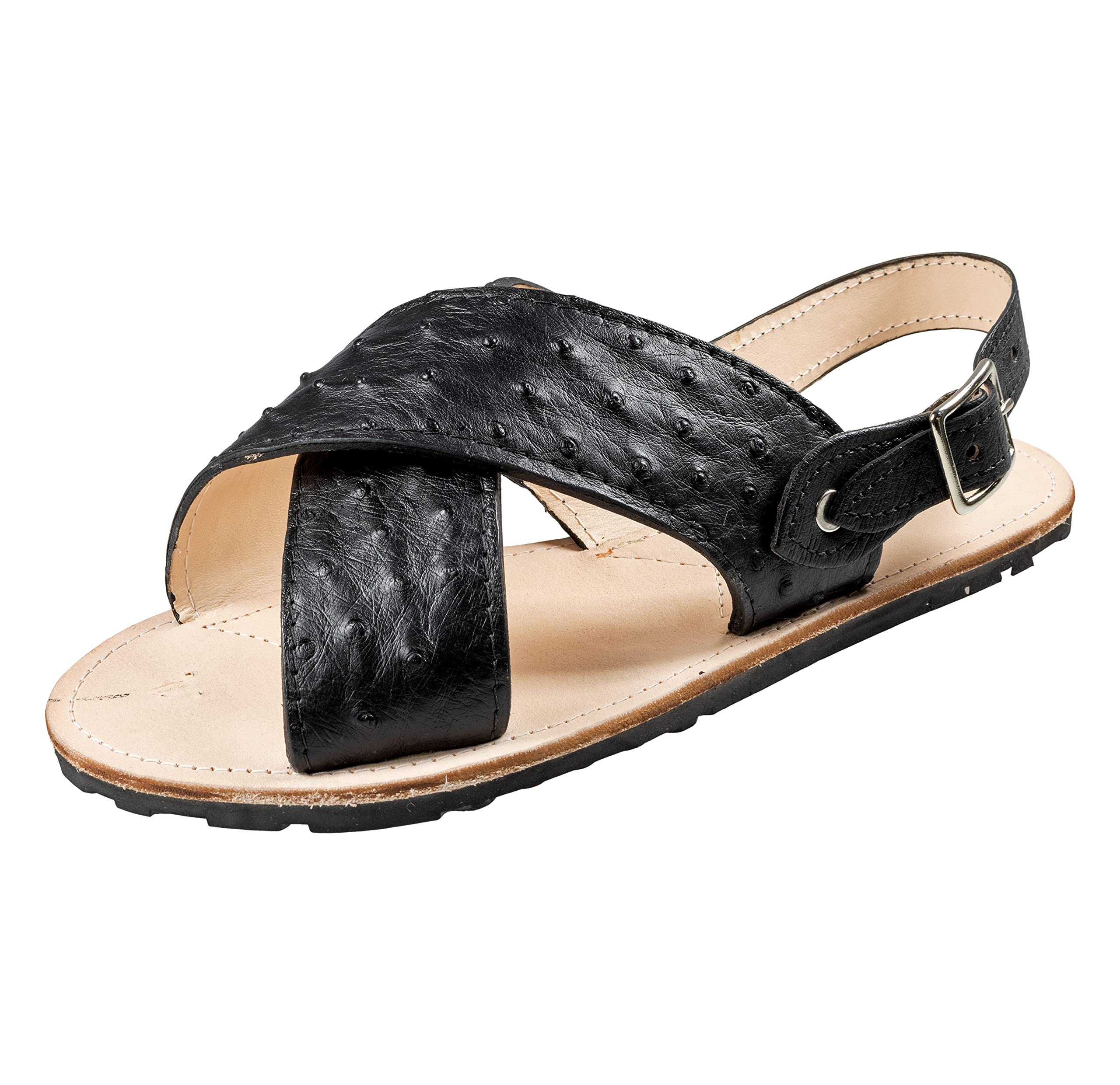 Genuine Ostrich Leather Men's Sandals - Handmade Huaraches Exotic Footwear for Summer | Beach, Vacation & Casual Wear