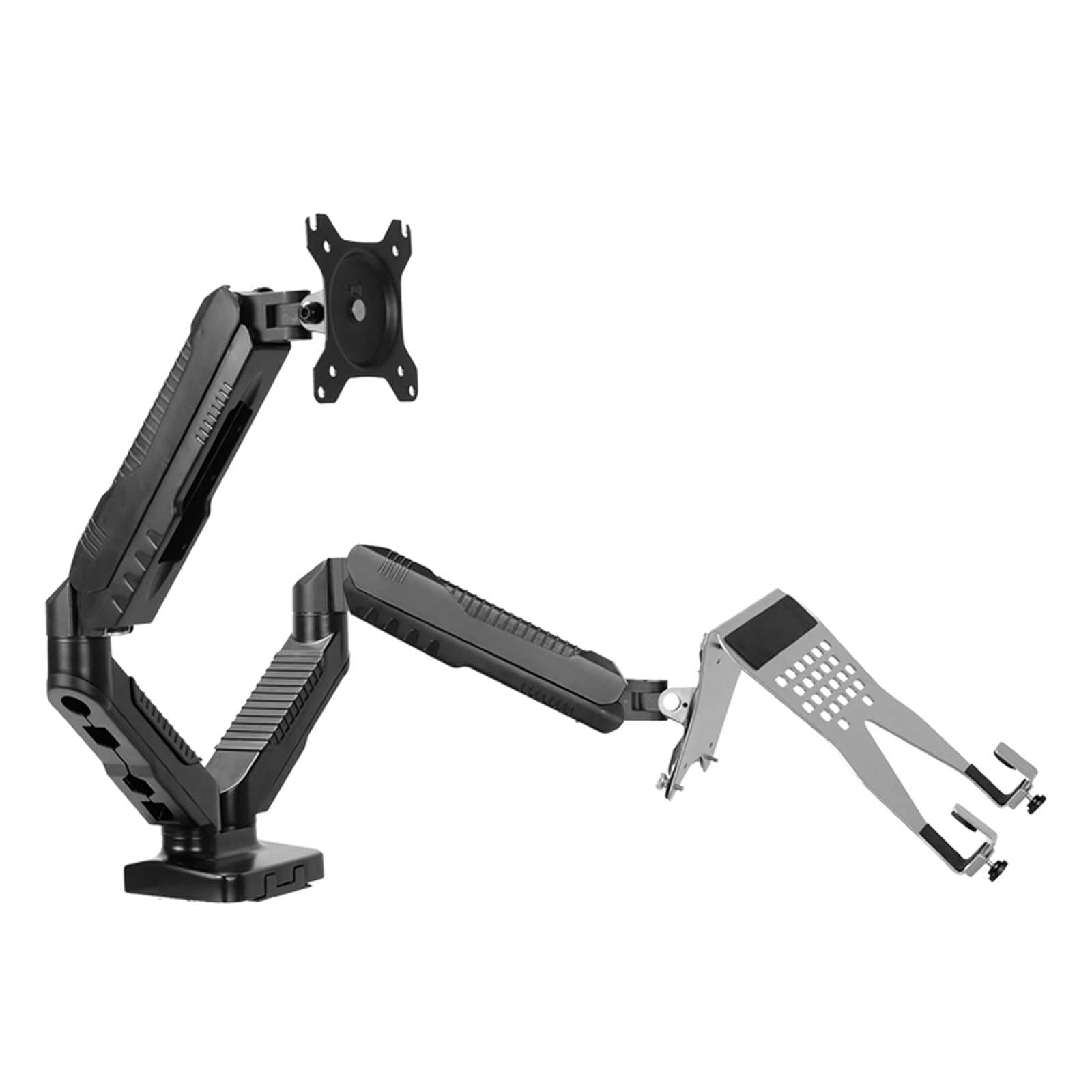 TOMYEUS Dual Monitor Arm Stand - Adjustable 2-in-1 Desk Mount for 15