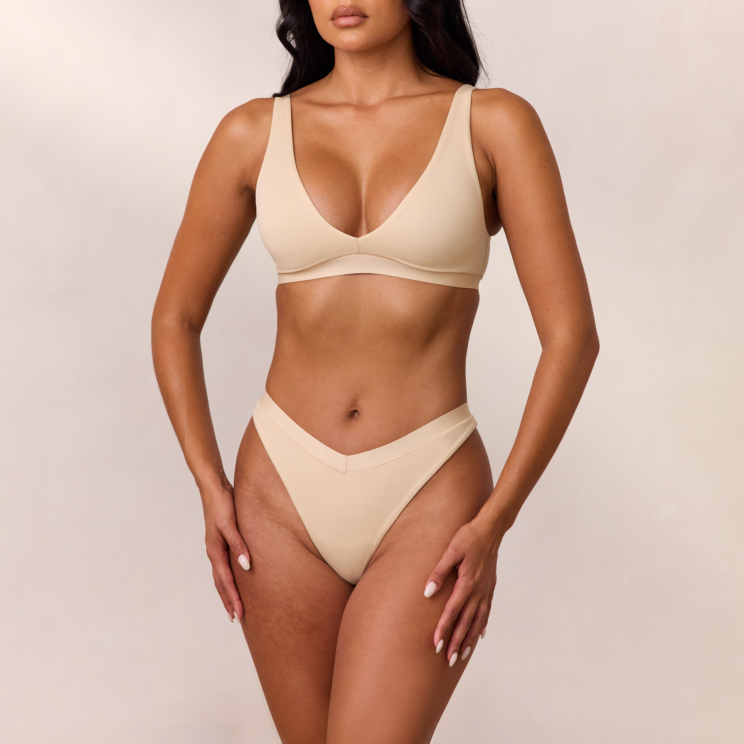 Everyday Comfort Triangle Bra - Soft Wireless Bralette for Women, Vanilla Color | Perfect for Yoga, Lounging & Sleep