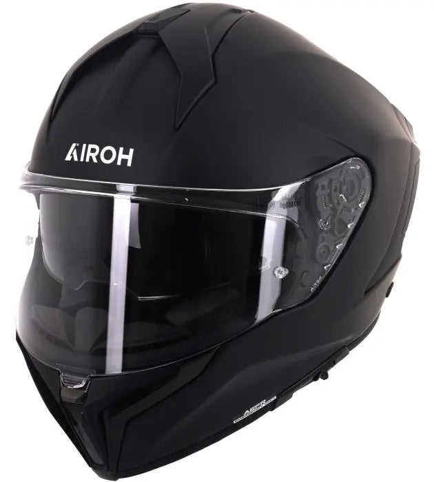 Airoh Matryx Matt Black Motorcycle Helmet - Lightweight DOT Certified Full Face Helmet for Street & Racing - Perfect for Urban Commuting & Track Days