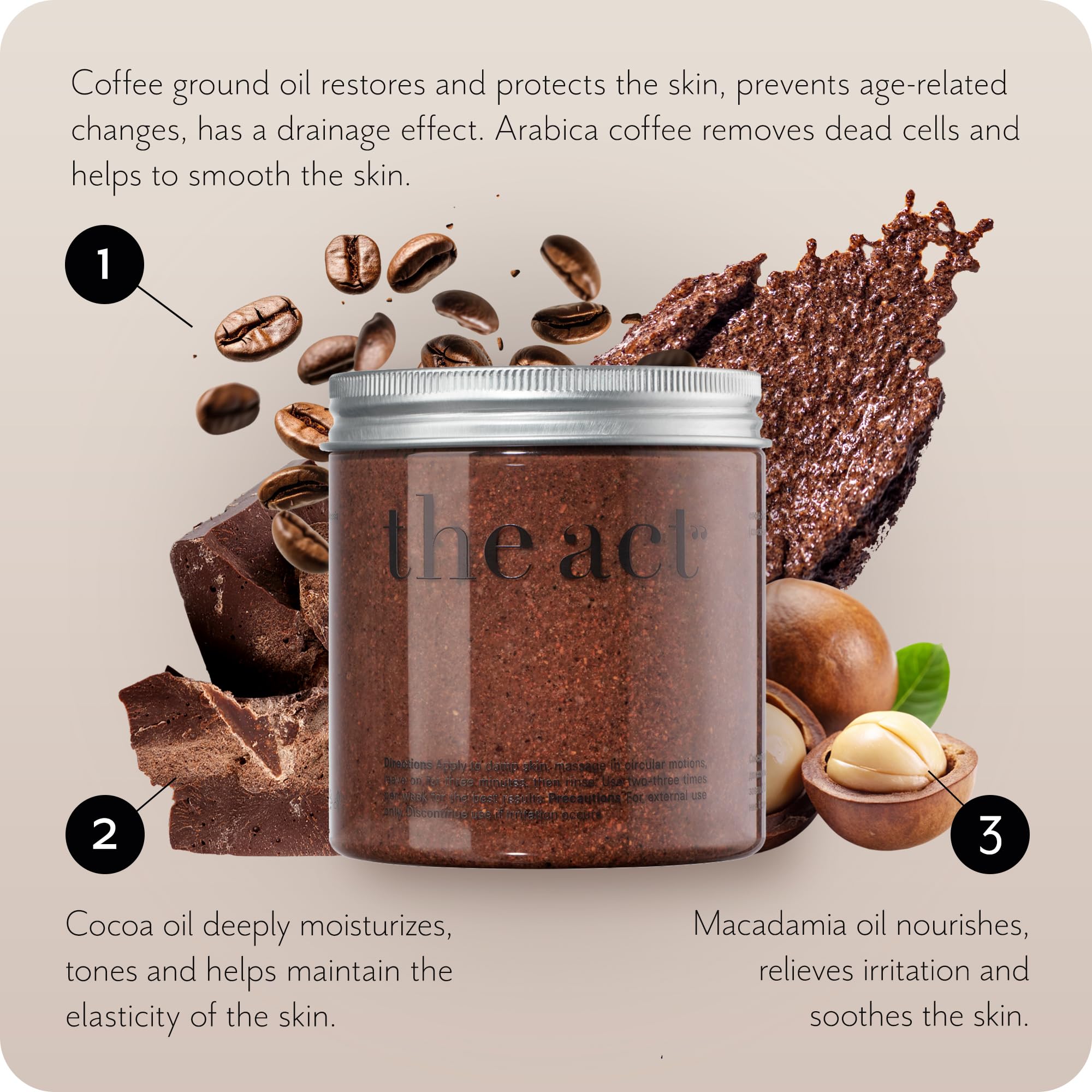 Organic Cocoa & Coffee Body Scrub with Vitamin E & Menthol - Exfoliating & Moisturizing Skin Care for Women & Men - Vegan Spa Treatment for Dry Skin - Perfect for Home Relaxation & Gift Giving (10.58 Oz)