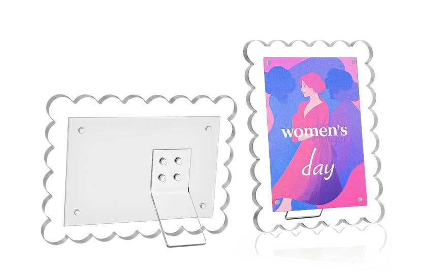 2-Pack 4x6 Acrylic Photo Frames - Magnetic for Fridge & Desktop Display