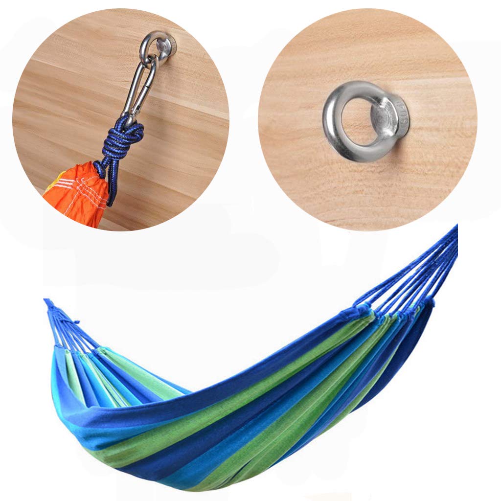 Heavy Duty Stainless Steel Hammock Hooks 4-Pack - 1300LB Capacity Eye Screws for Yoga Hammock, Swing Chair - Indoor & Outdoor Use for Backyard, Patio, Camping, and Relaxation