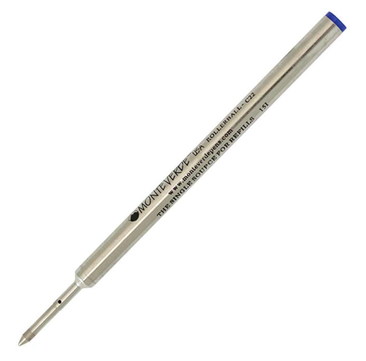 Monteverde Roller Ball Refill for Cross Pens - Fine Point Blue Ink (C223BU) | Smooth Writing Replacement for Office, School & Daily Use