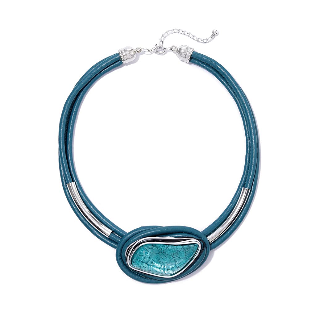 Boho Choker Necklace with Crystal - Tribal Layered Statement Collar for Women & Girls | Perfect for Cosplay, Costume Jewelry & Boho Fashion Accessories