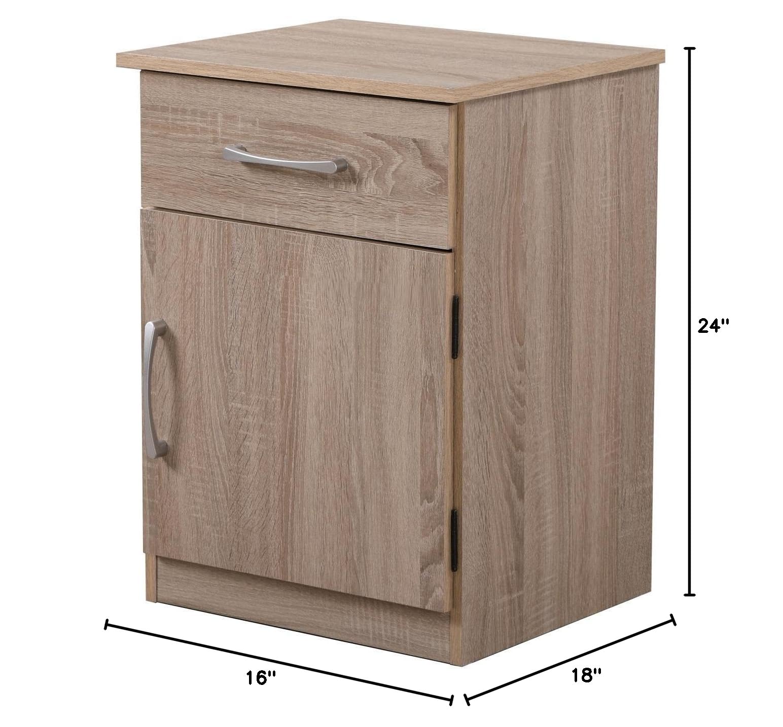 Alston 1-Drawer Sandalwood Nightstand - 24