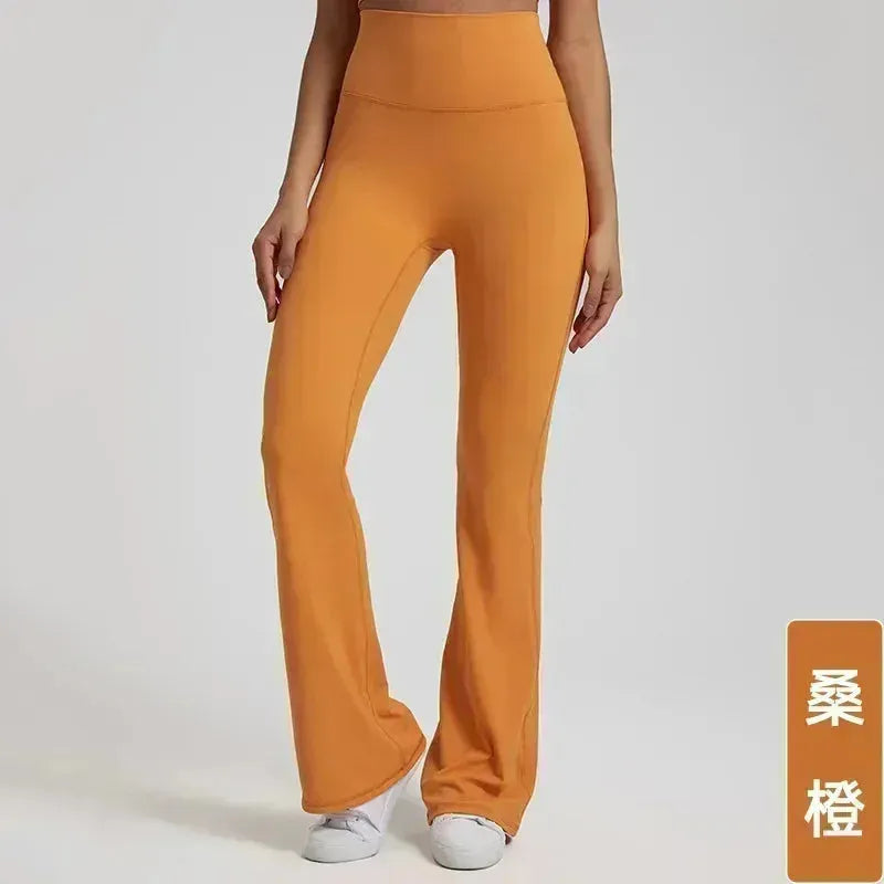 Women's Low Rise Flare Yoga Pants - High Waisted Wide Leg Athletic Leggings for Sports, Fitness & Dance | Perfect for Gym, Running, Outdoor & Casual Wear