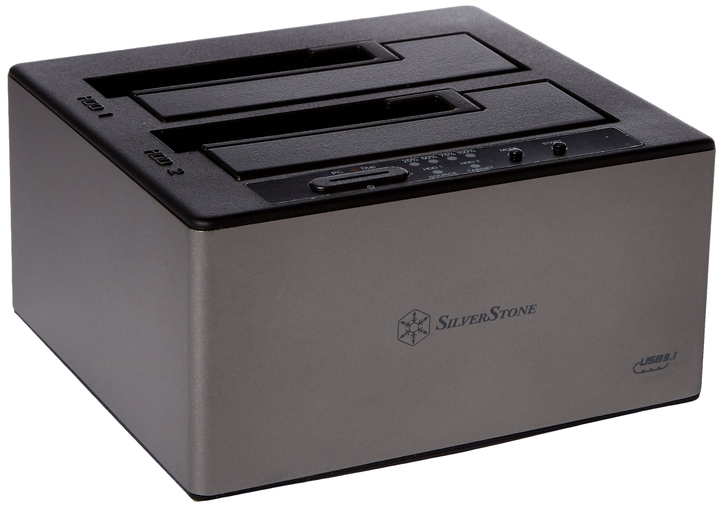 SilverStone Technology TS12C USB 3.1 Gen 2 Type-C External Hard Drive Dock for 3.5