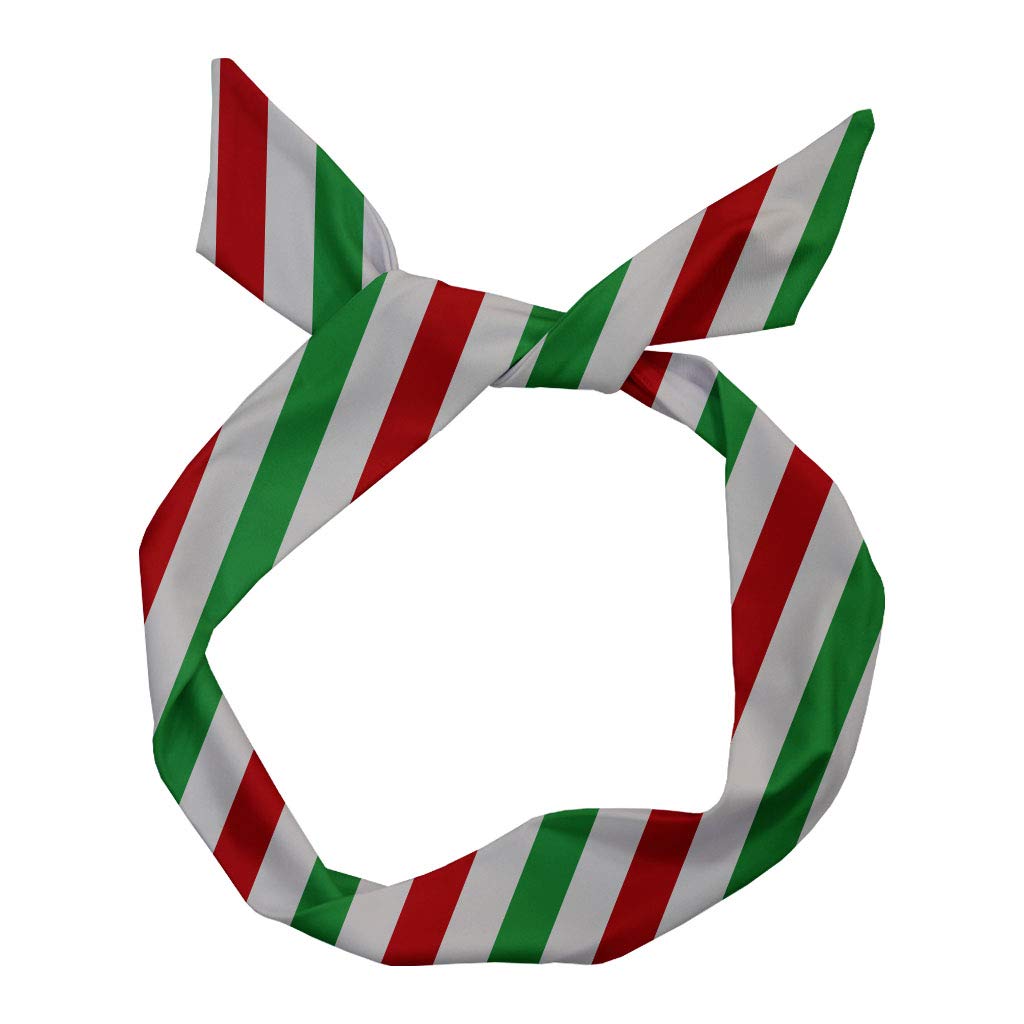 Festive Christmas Headbands for Women & Girls - Red and Green Striped Candy Cane Hair Accessories | Holiday Party, Xmas Photo Props, Family Gathering Costume Accessories