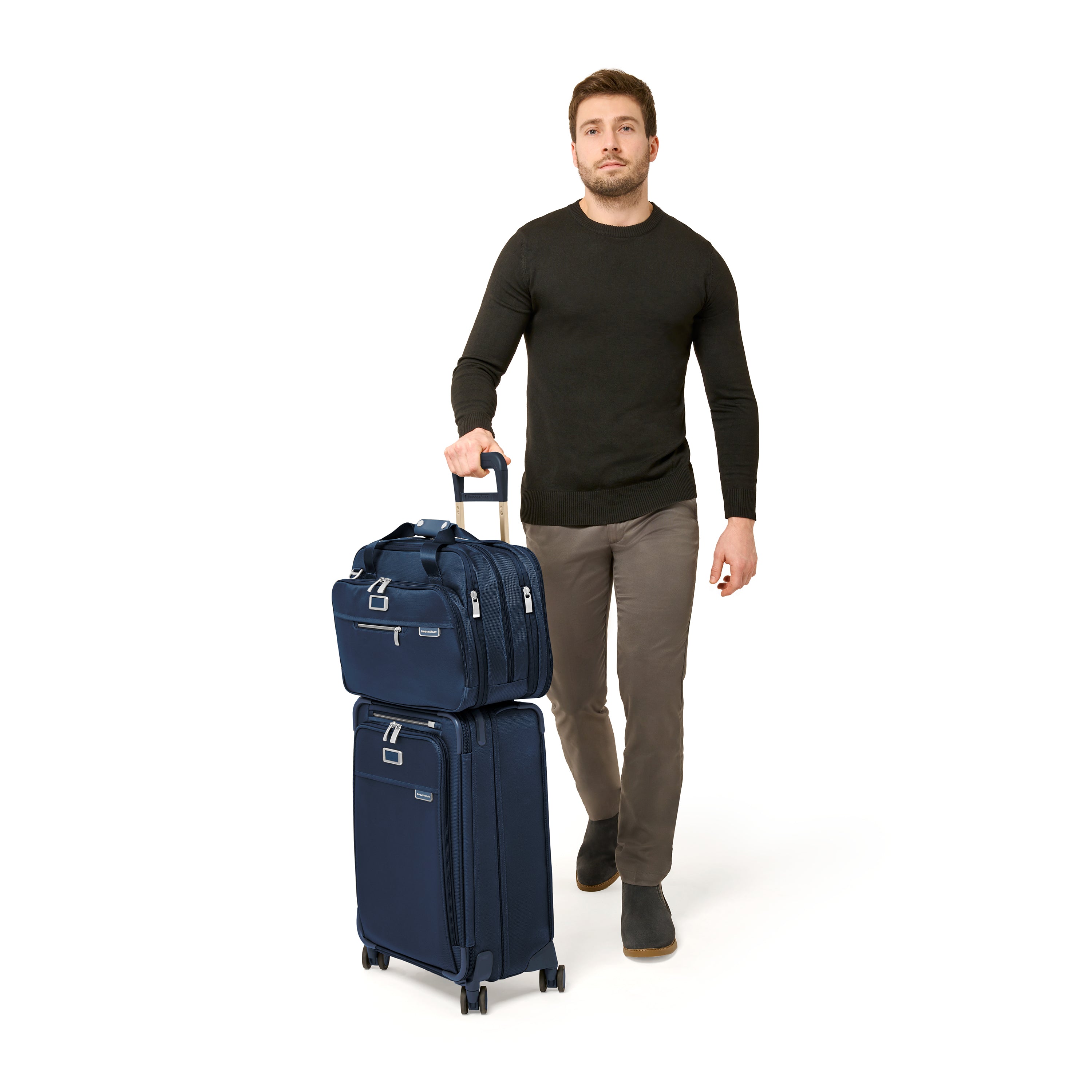 Briggs & Riley Baseline Essential Carry On Spinner Luggage - Lightweight Expandable Suitcase for Business Travel & Weekend Getaways | TSA Lock & Durable Polycarbonate Shell
