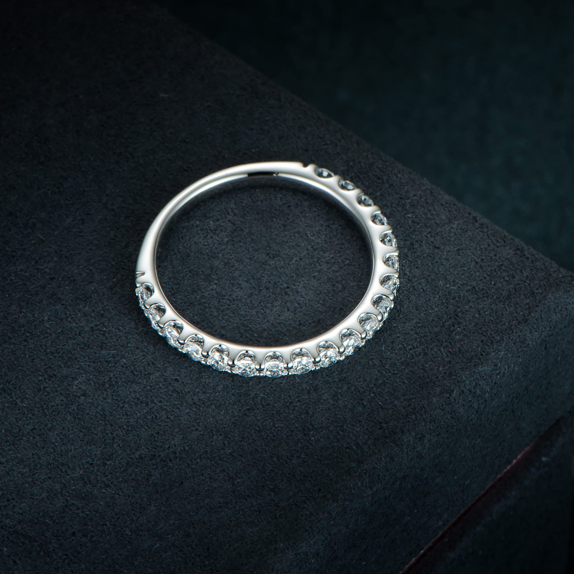 14K Solid Gold Moissanite Eternity Ring for Women - 2.5mm Wedding Band, Engagement Ring, Anniversary Gift | Perfect for Bridal Jewelry, Proposals & Special Occasions