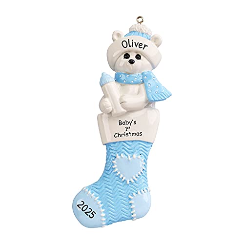 Polar Bear Blue Stocking