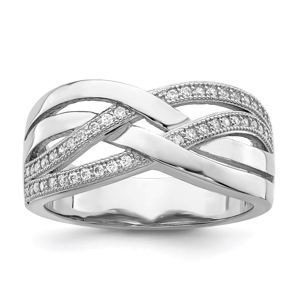 925 Sterling Silver Cubic Zirconia Ring for Women - Sparkling Embers Design, Elegant Fine Jewelry Gift for Her - Perfect for Anniversaries, Birthdays & Special Occasions