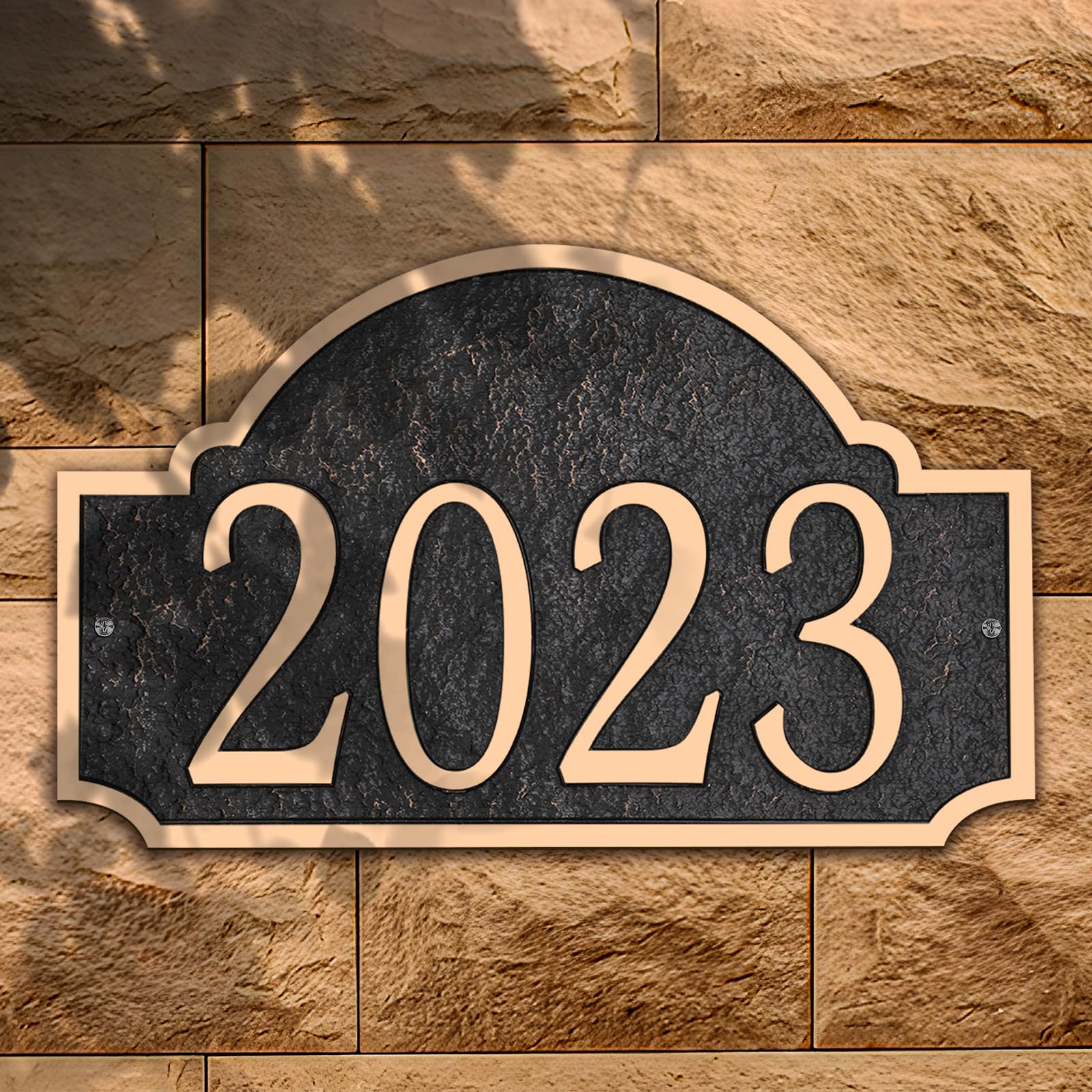 Personalized Large Address Plaque - Custom House Number Sign for Outdoor, Fence & Driveway, 10'' x 6'' Rustproof Metal (1/4'' Thick) - Perfect for Apartments, Mailbox & Front Door Decor
