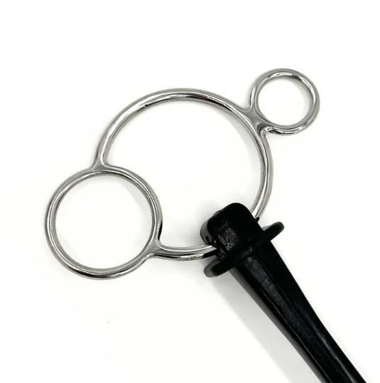 AJR Silomorph Two Ring Bit - Stainless Steel Horse Training Bit for Dressage & Western Riding - Perfect for Training & Show Jumping