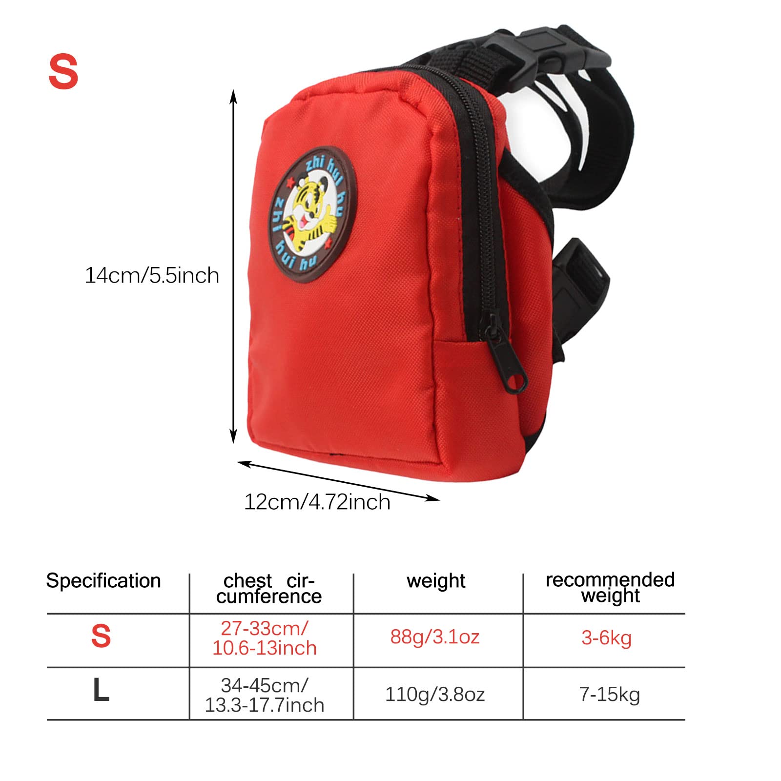 Large Adjustable Dog Backpack with Leash - Multi-Purpose Dog Saddle Bag & Storage for Hiking, Travel & Outdoor Adventures (Size S)