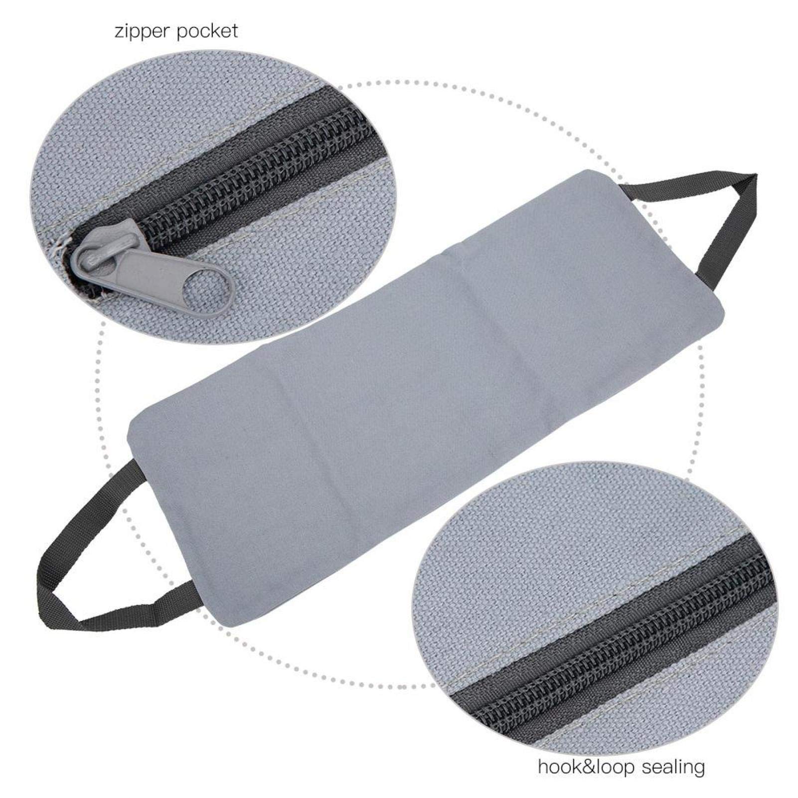 Lightweight No-Fill Canvas Fitness Sandbag for Leg & Arm Training - Portable Yoga Bag for Home & Gym Workouts (Gray) - Perfect for Yoga, Pilates, and Strength Exercises