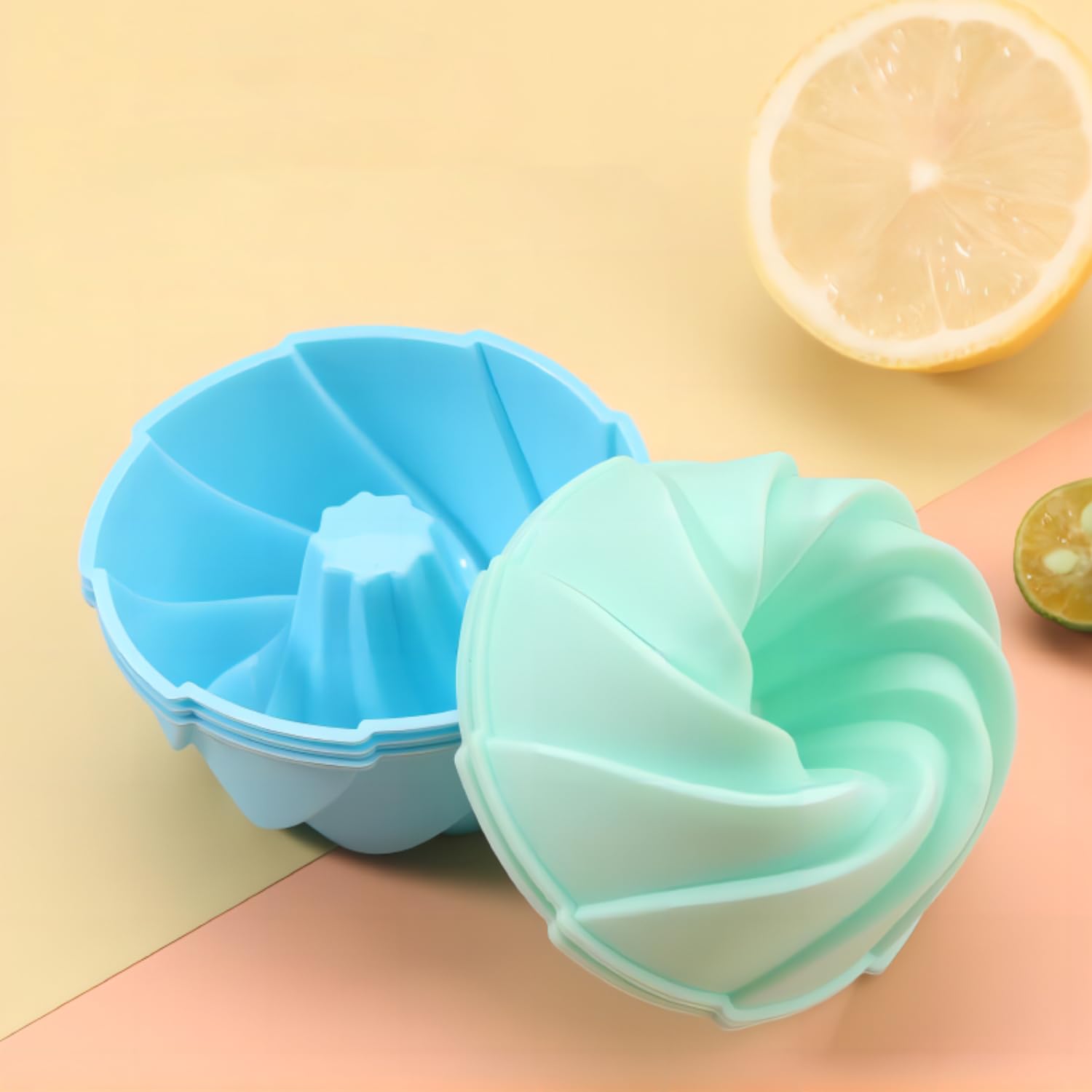 MURISE 12-Piece Mini Bundt Cake Pan Set - 3.07 Inch Nonstick Silicone Baking Mold for Cupcakes, Jellies, Mini Cakes - Perfect for Holiday Baking, Birthday Parties & Dessert Making