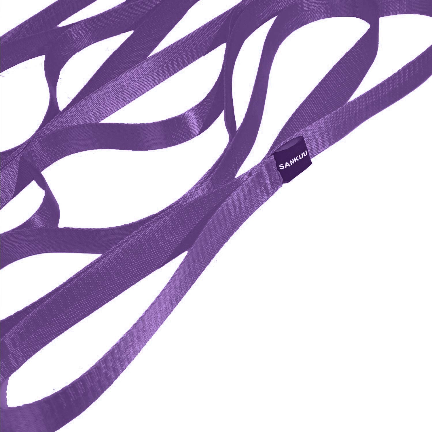 Premium SANKUU Yoga Stretching Strap with 12 Loops - Physical Therapy Equipment for Flexibility Training, Pilates & Gymnastics - Ideal for Home Workout, Gym Exercise & Rehabilitation (Women & Men)
