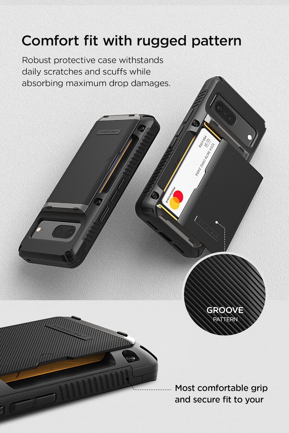 Premium Glide Pro Wallet Case for Google Pixel 7 - Slim Semi-Automatic Card Holder with RFID Protection | Perfect for Everyday Use, Travel & Business Meetings