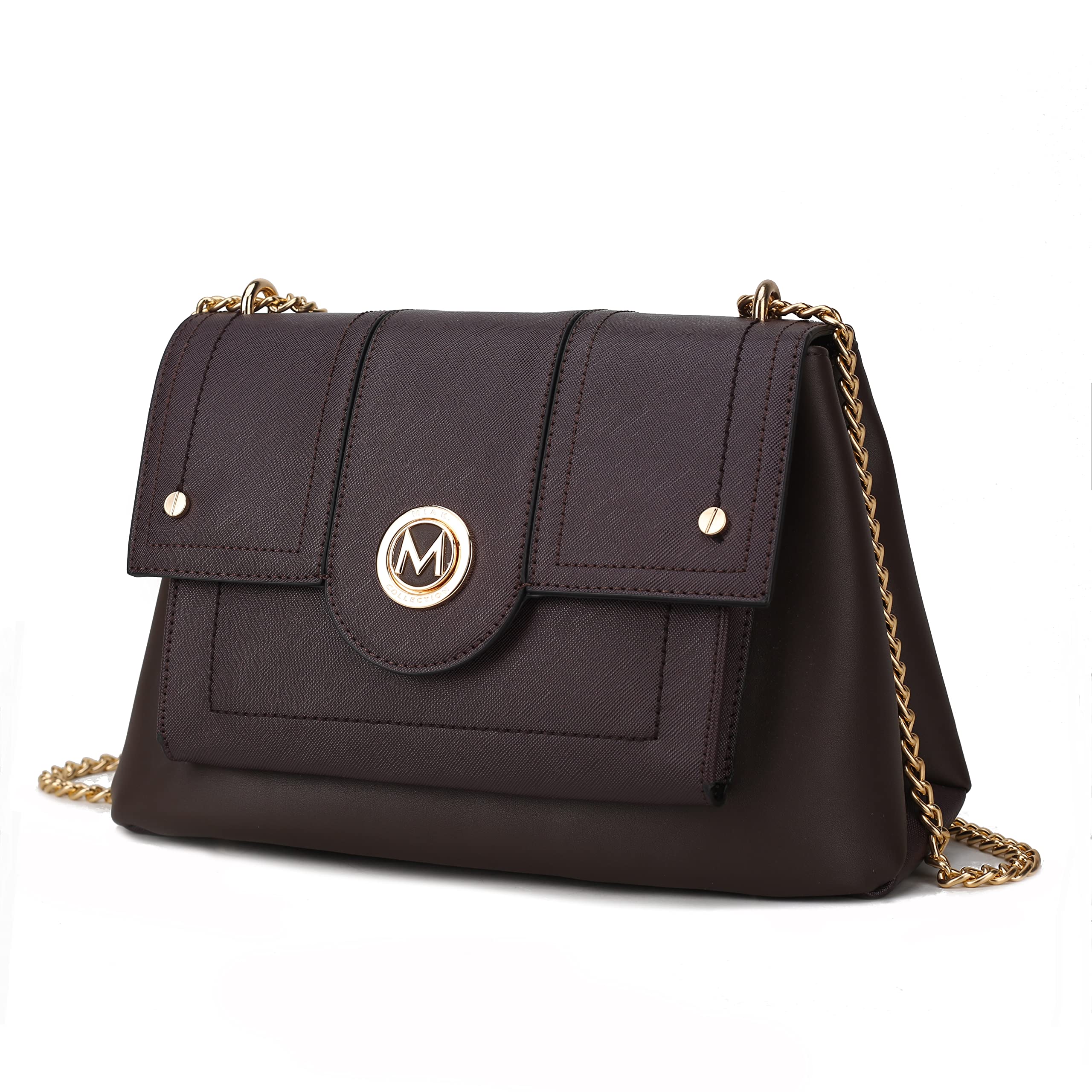 MKF Women's Crossbody Bag - Stylish PU Leather Shoulder Purse with Multiple Pockets, Fashionable Messenger Handbag for Daily Use, Work, Travel & Shopping