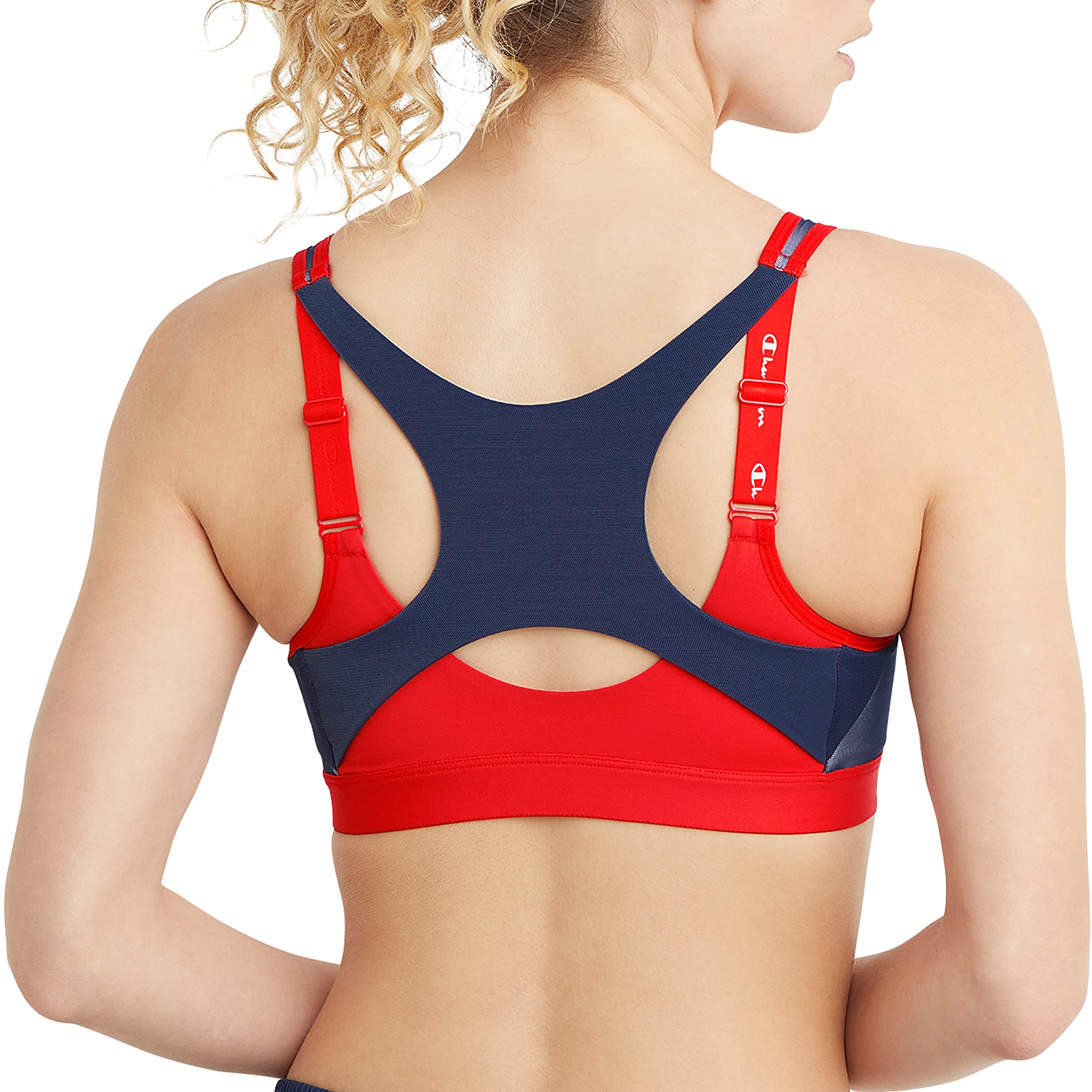 Champion Women's High-Impact Sports Bra with Motion Control & Front Zip - Wirefree Support for Running, Gym & Workouts