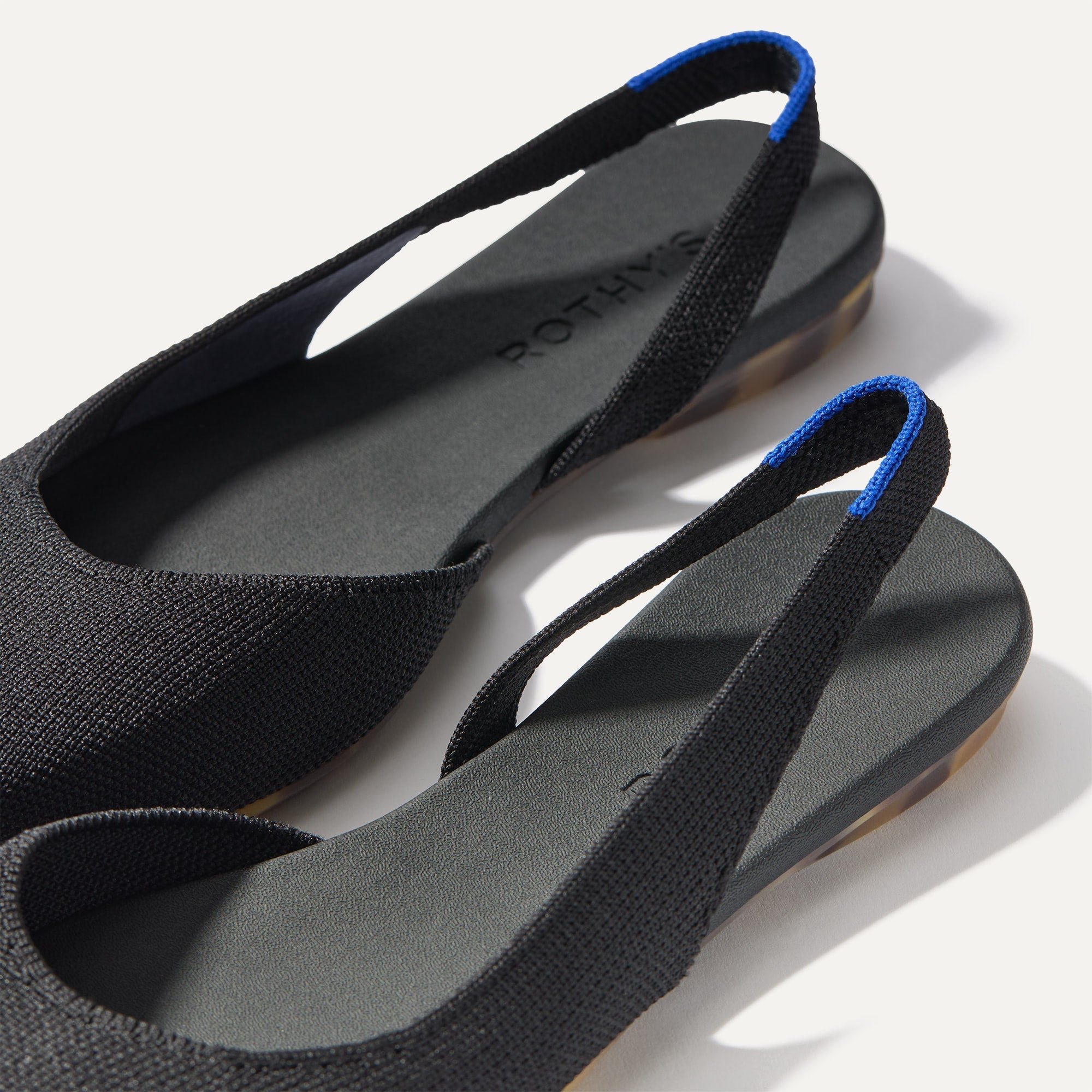 Almond Slingback Black Heels - Women's Comfortable Low Block Heel Sandals for Casual Wear, Office & Date Night