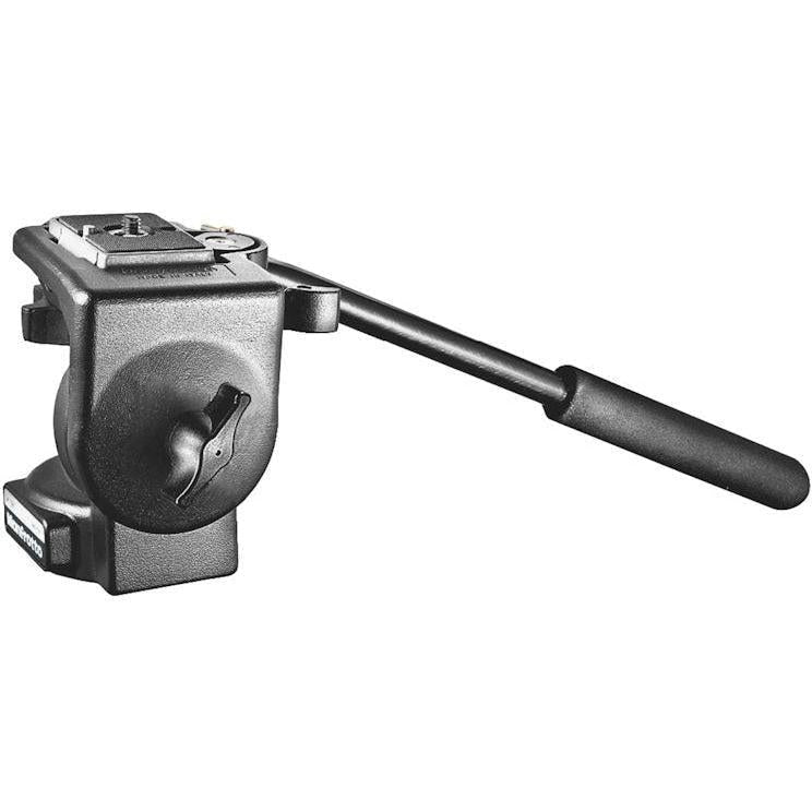 Manfrotto 128RC Micro Fluid Video Tripod Head with Quick Release Plate - Professional Stabilizer for DSLR Cameras, Perfect for Vlogging, Filmmaking & Travel Photography