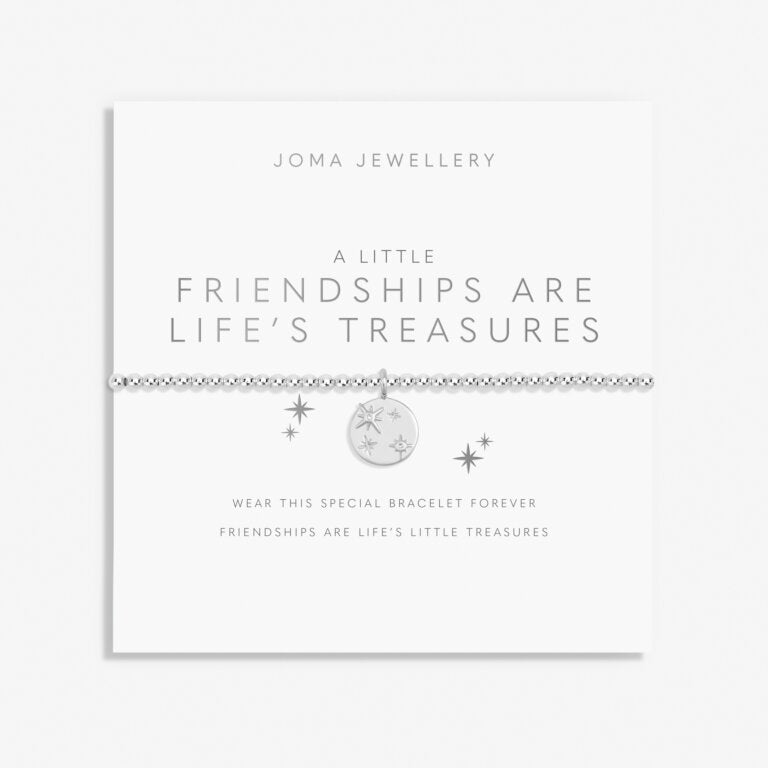 Joma Jewellery Friendship Bracelet - A Little Friendships Are Life's Treasures | Perfect Gift for Best Friends, Birthdays & Special Occasions