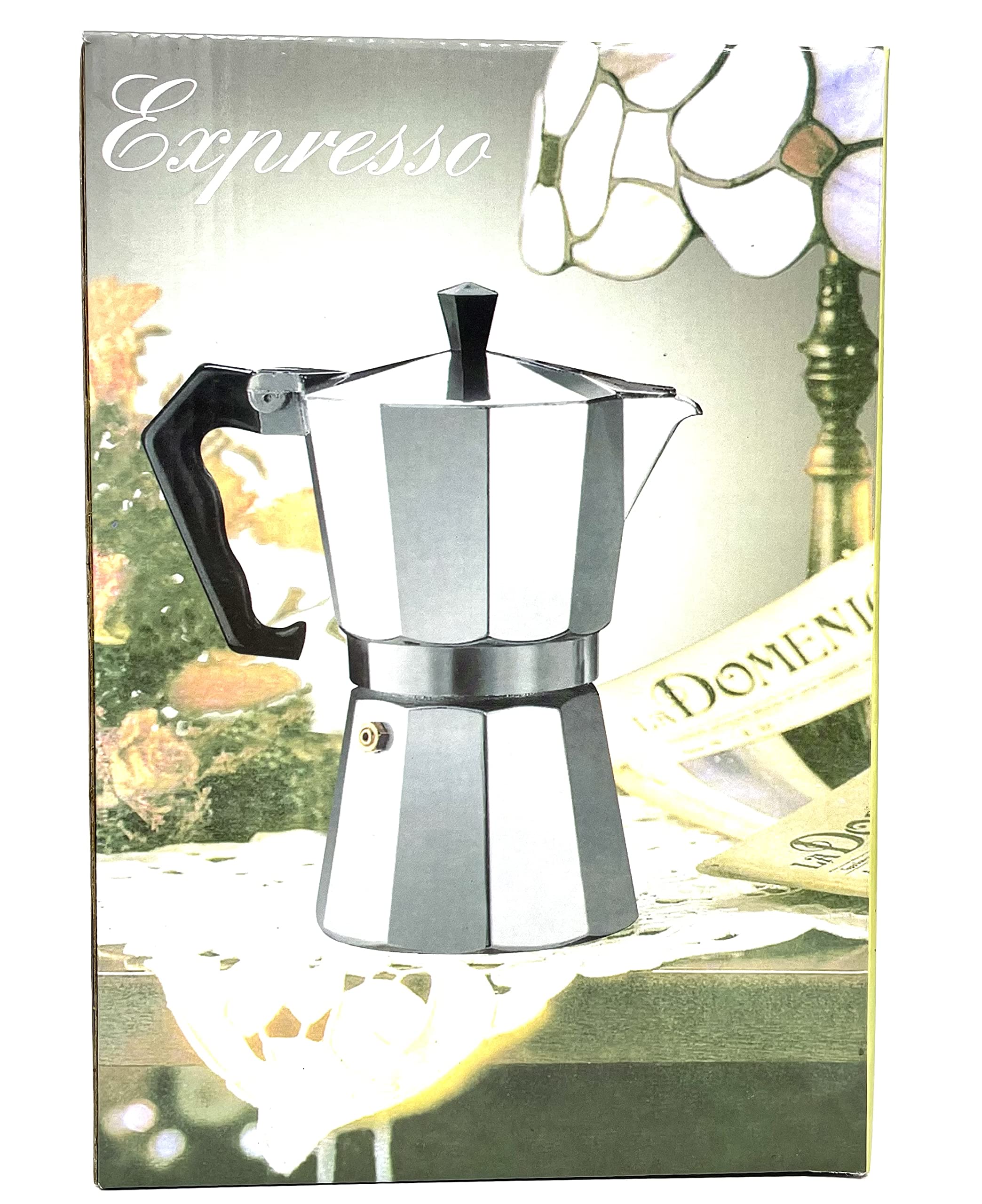 9 Cup Aluminum Moka Pot Stovetop Espresso Maker - Perfect for Home, Office, and Camping Coffee Brewing