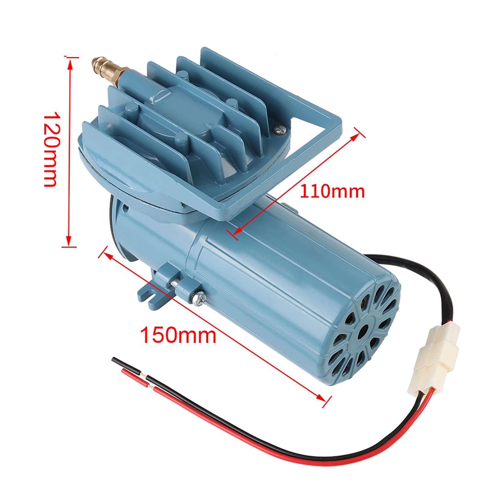 12V 35W Adjustable Aquarium Air Pump - Quiet Aerator for Fish Tanks, Ponds & Aquaculture | Perfect for Oxygenation in Home Aquariums, Outdoor Ponds & Fish Farms