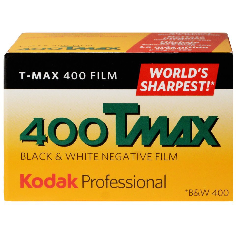 Kodak T-Max 400 Black and White 35mm Film - 36 Exposures | Professional B&W Photography, Street & Portrait Shooting, Low Light Conditions