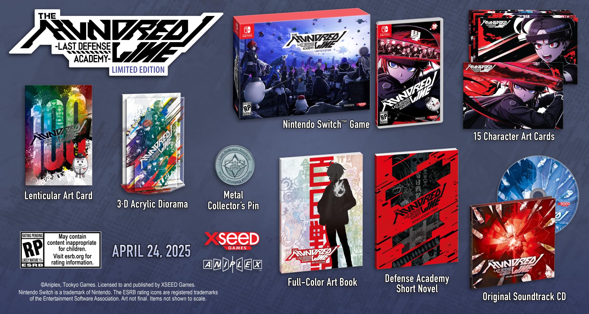 The Hundred Line - Last Defense Academy Limited Edition for Nintendo Switch - Action RPG Game for Anime & Strategy Fans - Perfect for Home Gaming & On-the-Go Play