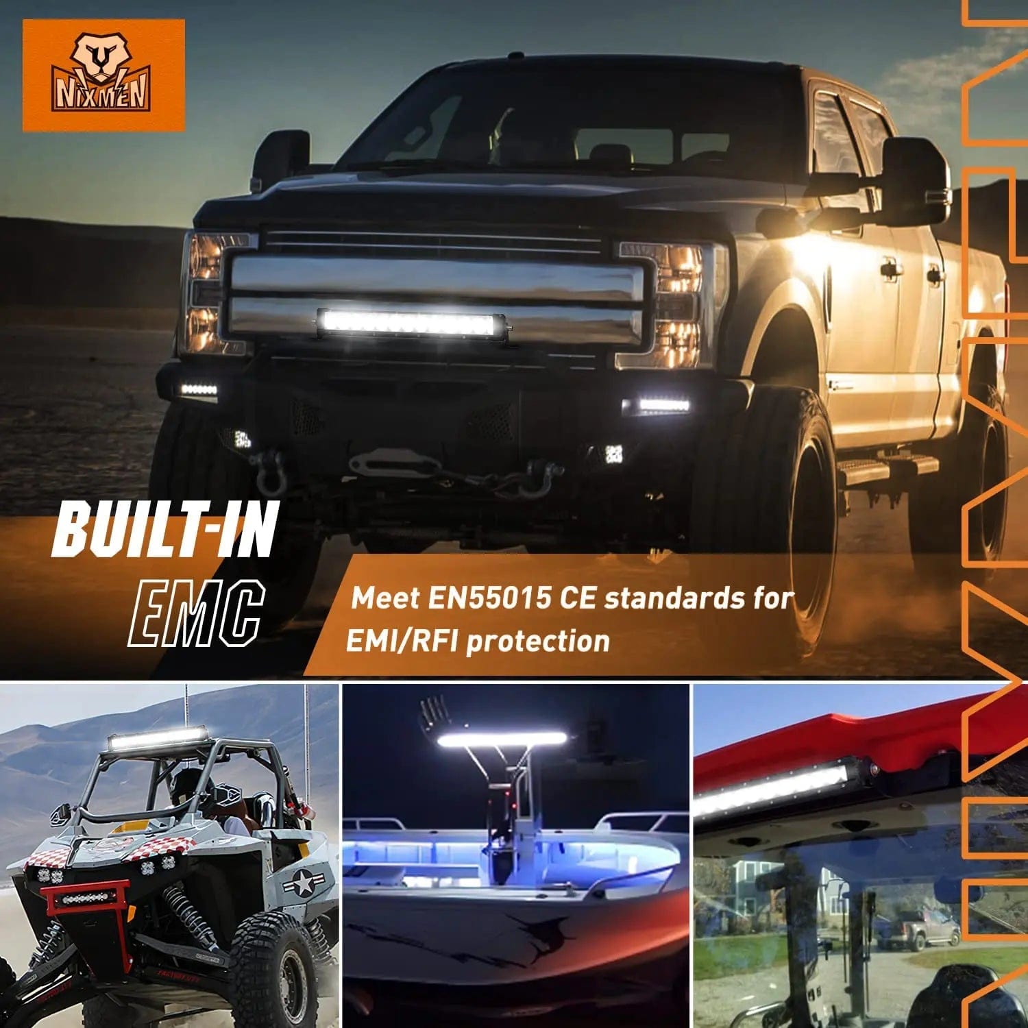 16 Inch 60W 7200LM Slim Spot Flood LED Light Bar with Osram P8 5W Chips - High Power Off-Road Lighting for Trucks, ATVs, Boats & Outdoor Adventures