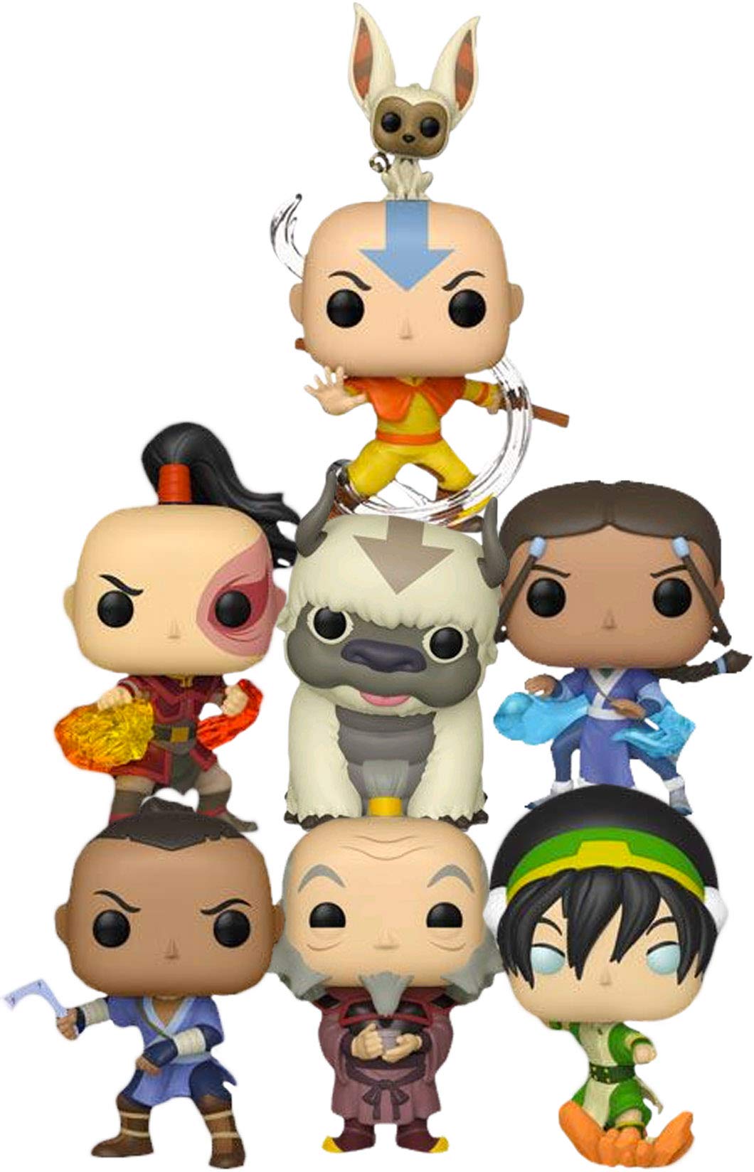 Funko Pop Avatar The Last Airbender 7-Piece 3.75-Inch Figure Set - Katara, Aang, Iroh, Sokka, Zuko, Toph & Appa - Collectible Vinyl Figures for Fans, Display & Gift Giving