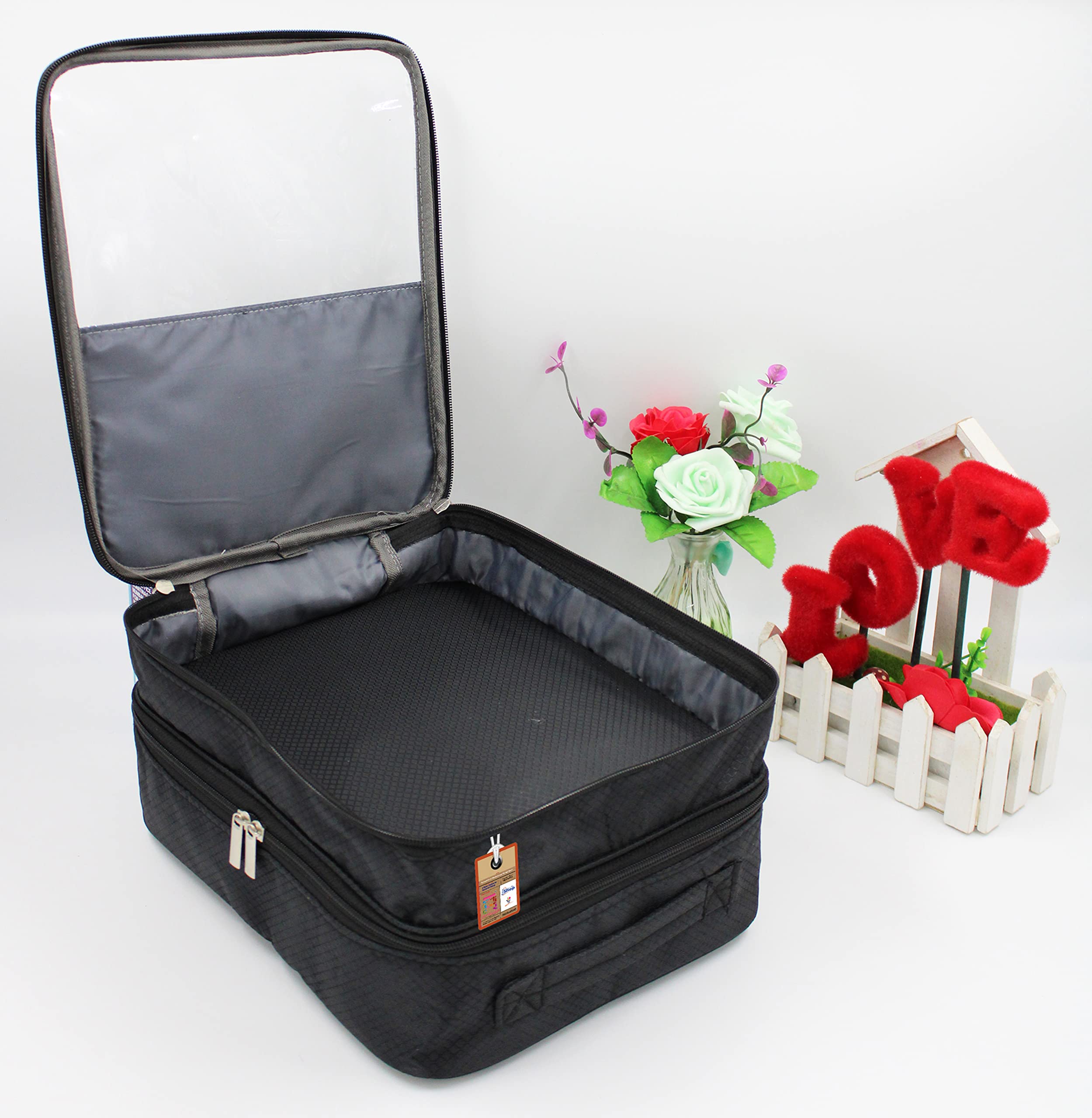 Waterproof Travel Shoe Bags with Zipper - Atorakushon® Fabric Storage Organizer for Men & Women (Black) - Perfect for Gym & Vacation Packing
