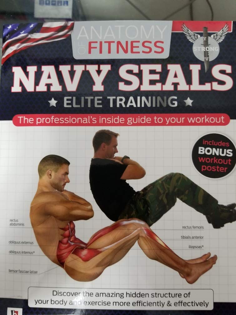 Anatomy of Fitness: Elite Navy SEALs Workout Training Guide by Hinkler (2014) - Paperback Book for Military Fitness, Home Gym & Tactical Training