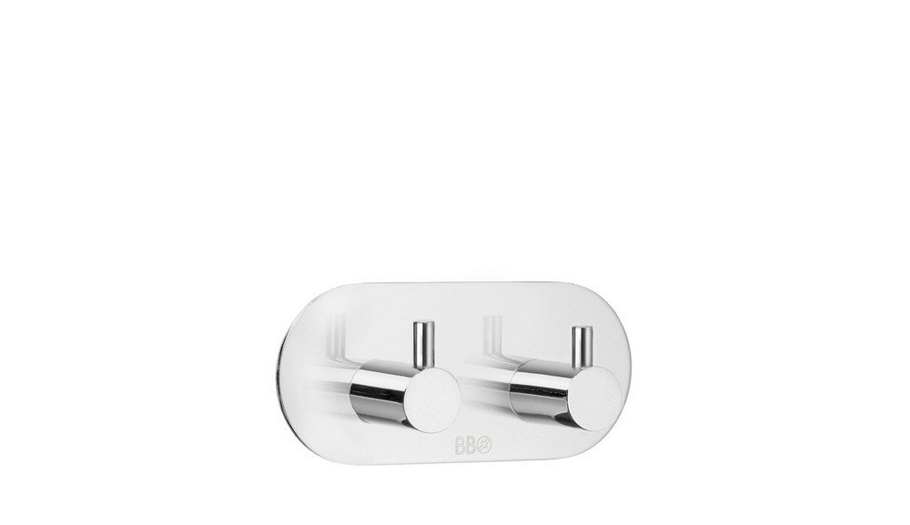 BK1102 Premium Double Hook - Polished Stainless Steel Wall Hooks for Hanging Coats, Hats & Bags - Perfect for Entryway, Bathroom & Closet Organization