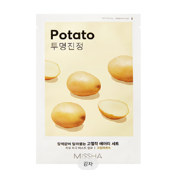 Missha Airy Fit Sheet Mask - Hydrating & Brightening Facial Mask for Glowing Skin | Korean Skincare for Daily Use & Spa Nights