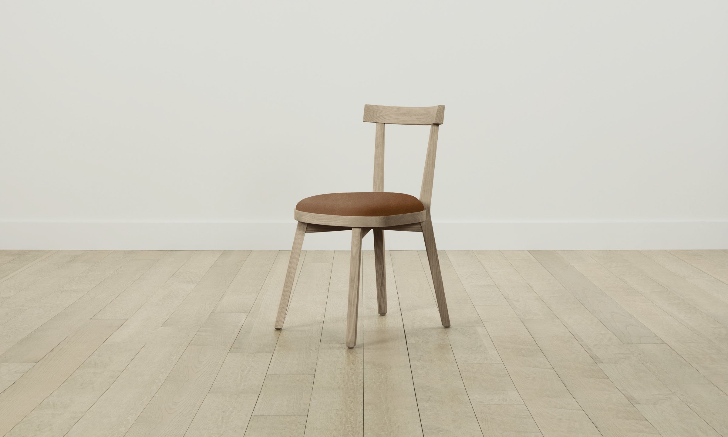 Allen Dining Chair - Premium Tuscan Leather in Cognac Brown - Perfect for Kitchen, Dining Room & Office Decor